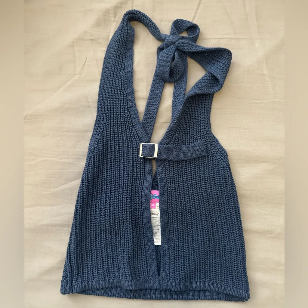 Edikted Weekender Belted Knit Halter Top - Image 3