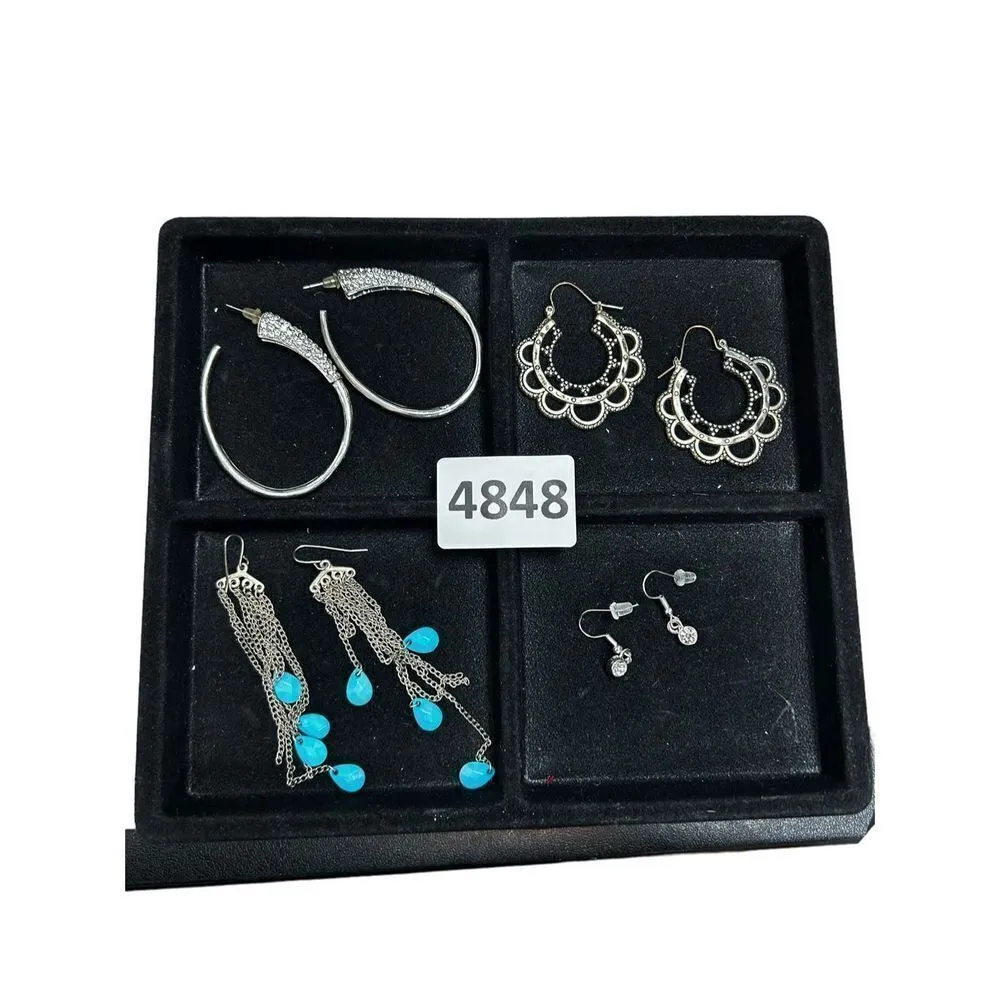 Earrings set of 4 dangle earrings lot - Image 2