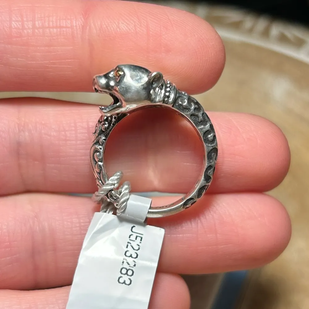 NWT Samuel B Sterling Silver 18K Gold Leopard Bypass Ring - Image 14