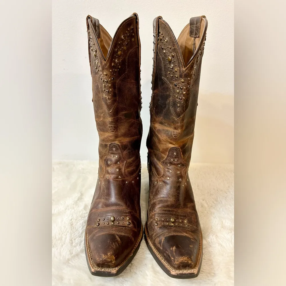 Ariat Womens Rhinestone Cowgirl Boots in Sassy Brown Size 7 - Image 3