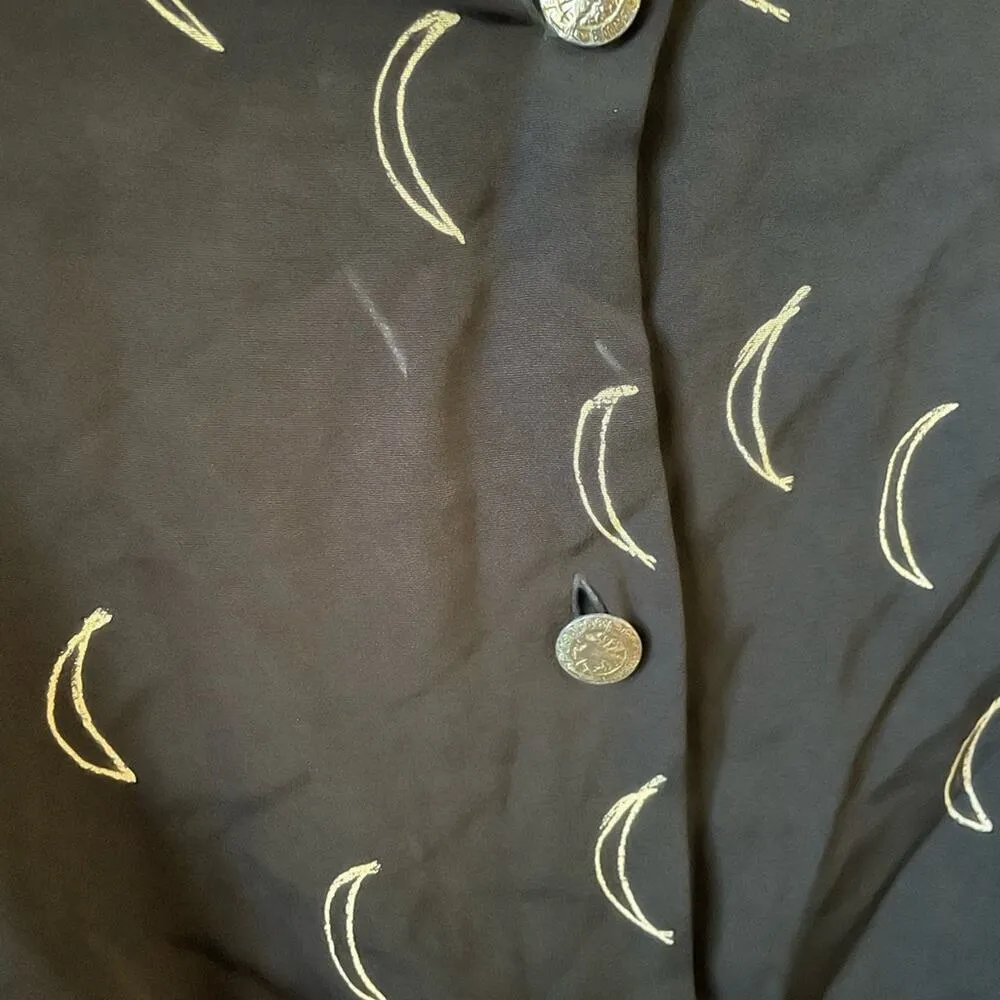 Vtg Witch moon midi dress black Size M - Image 7