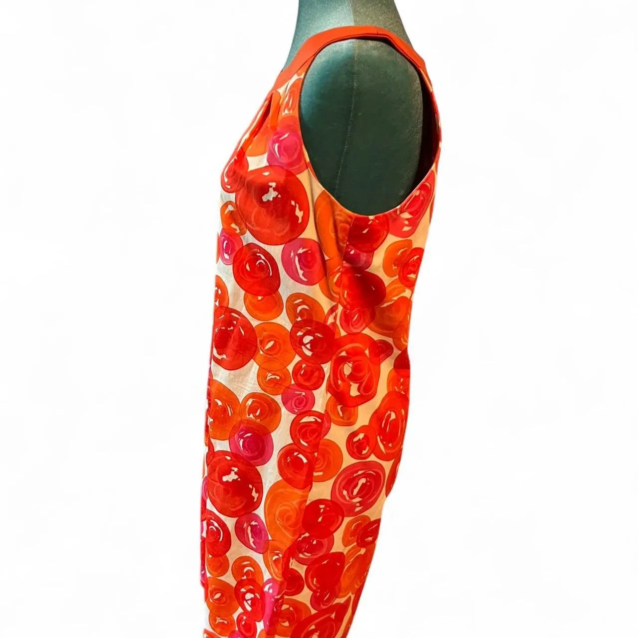 Signature 60s 70s style London Sun Dress White Red Pink & Orange size 8 - Image 3