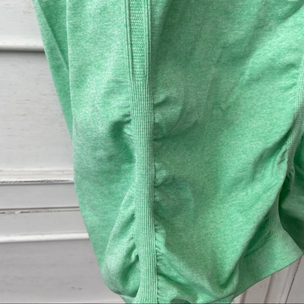 Athleta Fastest Track Lime Green Short Sleeve Top. Size Medium. - Image 5