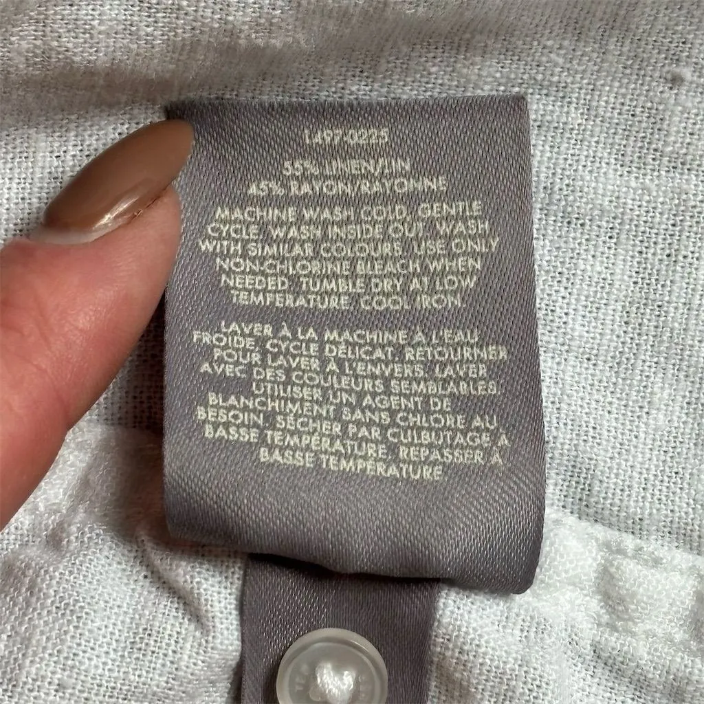 Ted Baker Women's White Button-Up Shirt Size S Long Sleeve Casual - Image 4