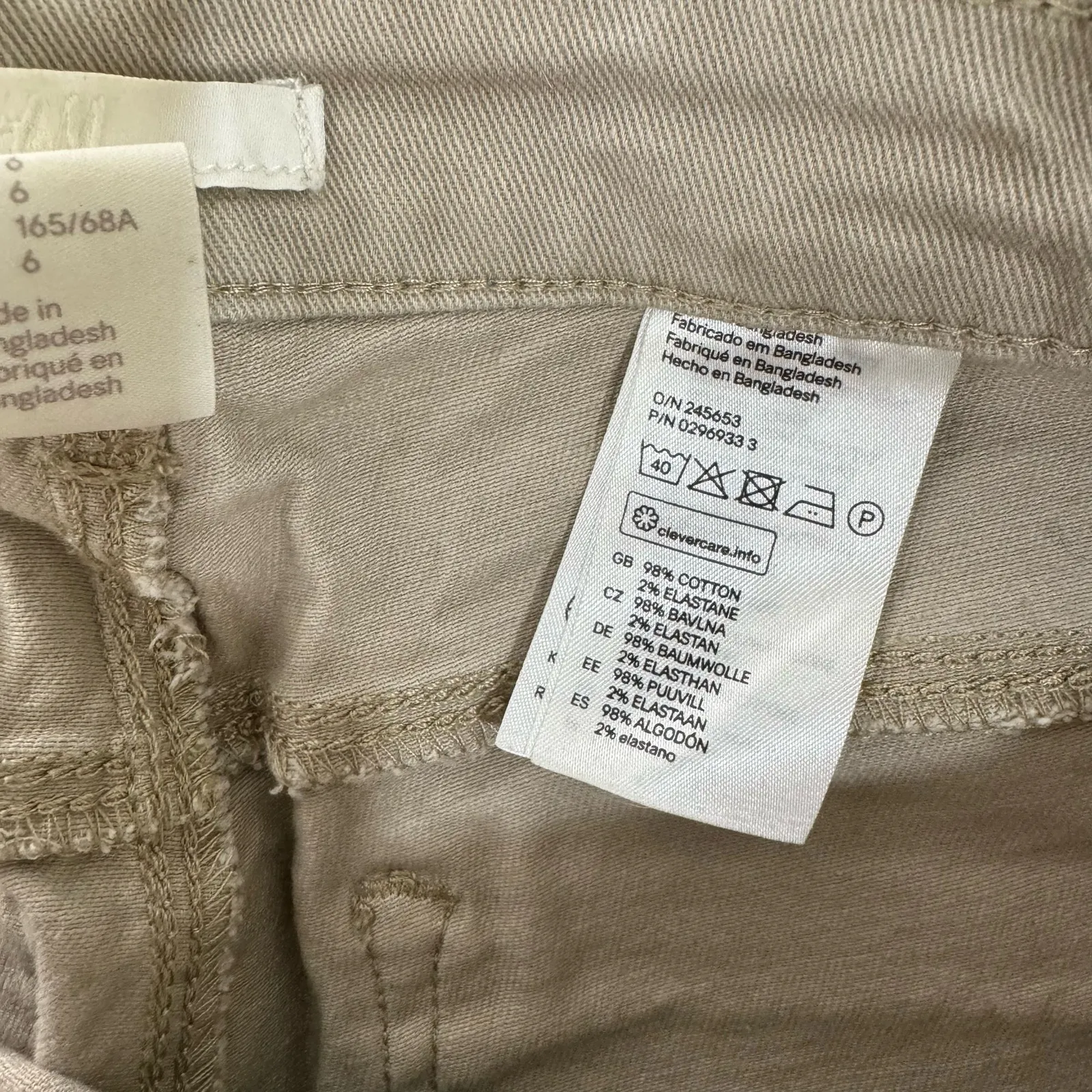 H&M Tan Twill Shorts Size 6 - Image 5