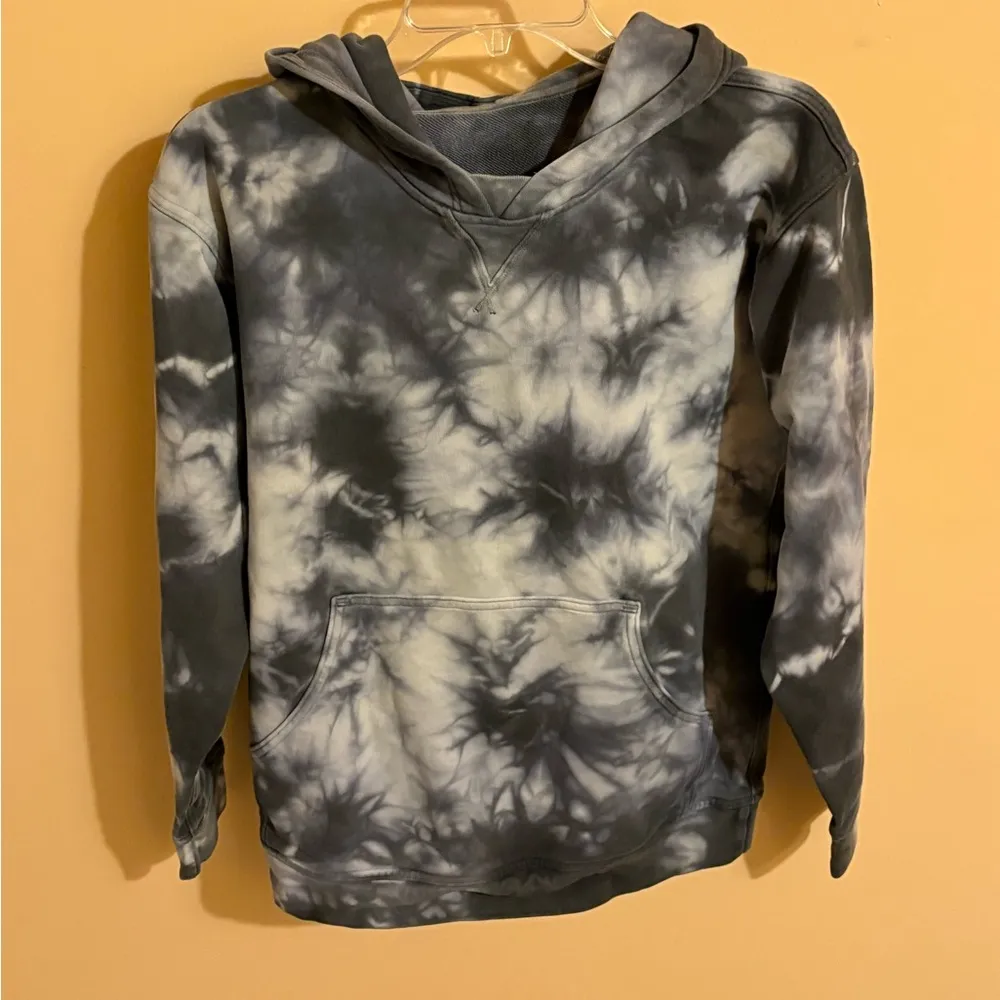 All Yours Fleece Tie Dye Hoodie in Marmoleado Tie Dye Graphite Gray - Image 4