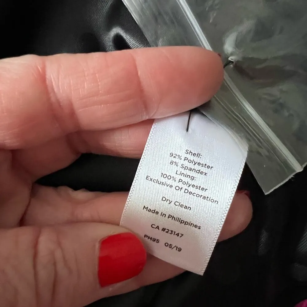 Talbots Stretch Crepe Velvet Trim Blazer NWT 8 Black Career Dressy Formal - Image 8