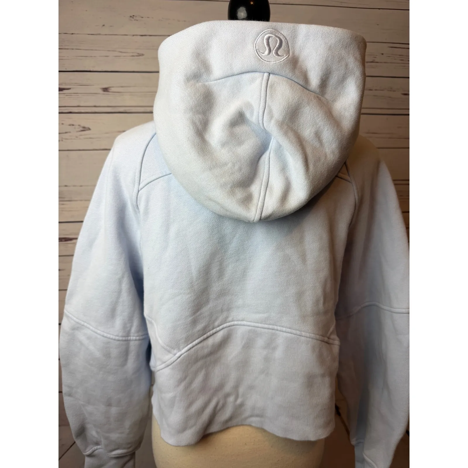 Lululemon Scuba Full Zip Hoodie Sweatshirt Womens XS S Extra Small Blue Half Zip - Image 3