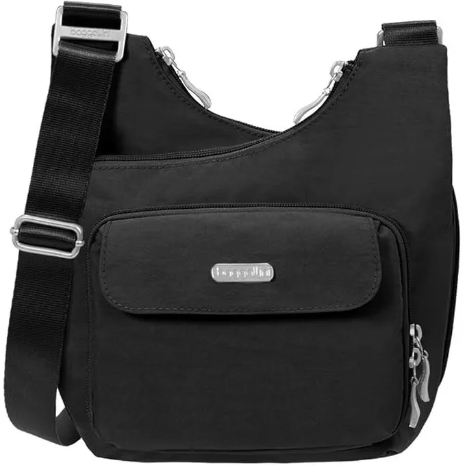 Baggallini Crossbody Shoulder Bag Backpack criss cross travel Purse Tote Black - Image 2