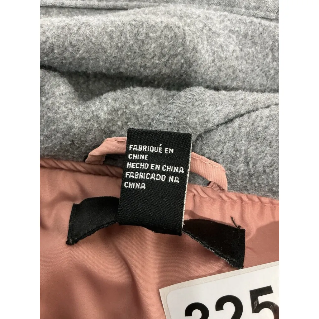 Womans Forever 21 Medium Mauve Zip Up Hooded Baseball Jacket - Image 4