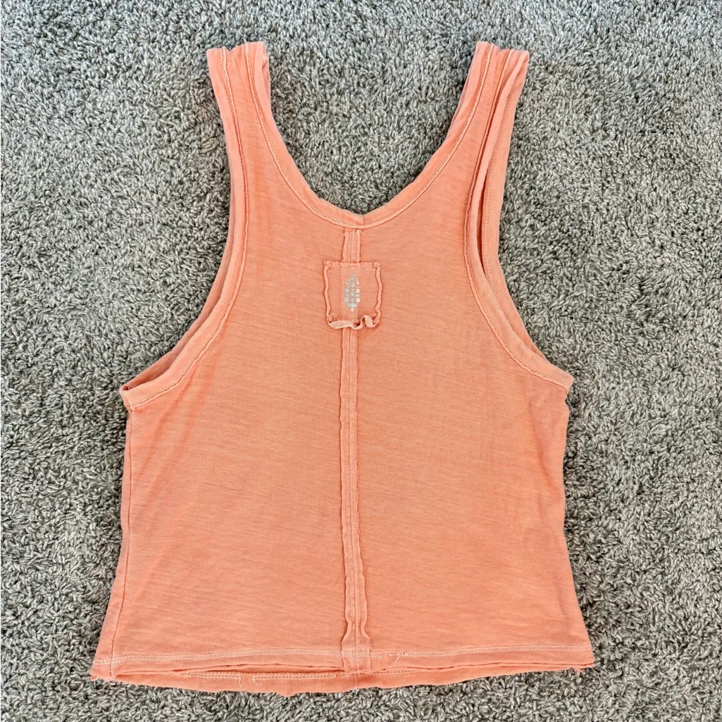 Free People Movement Tank Top Size Small Orange - Image 2