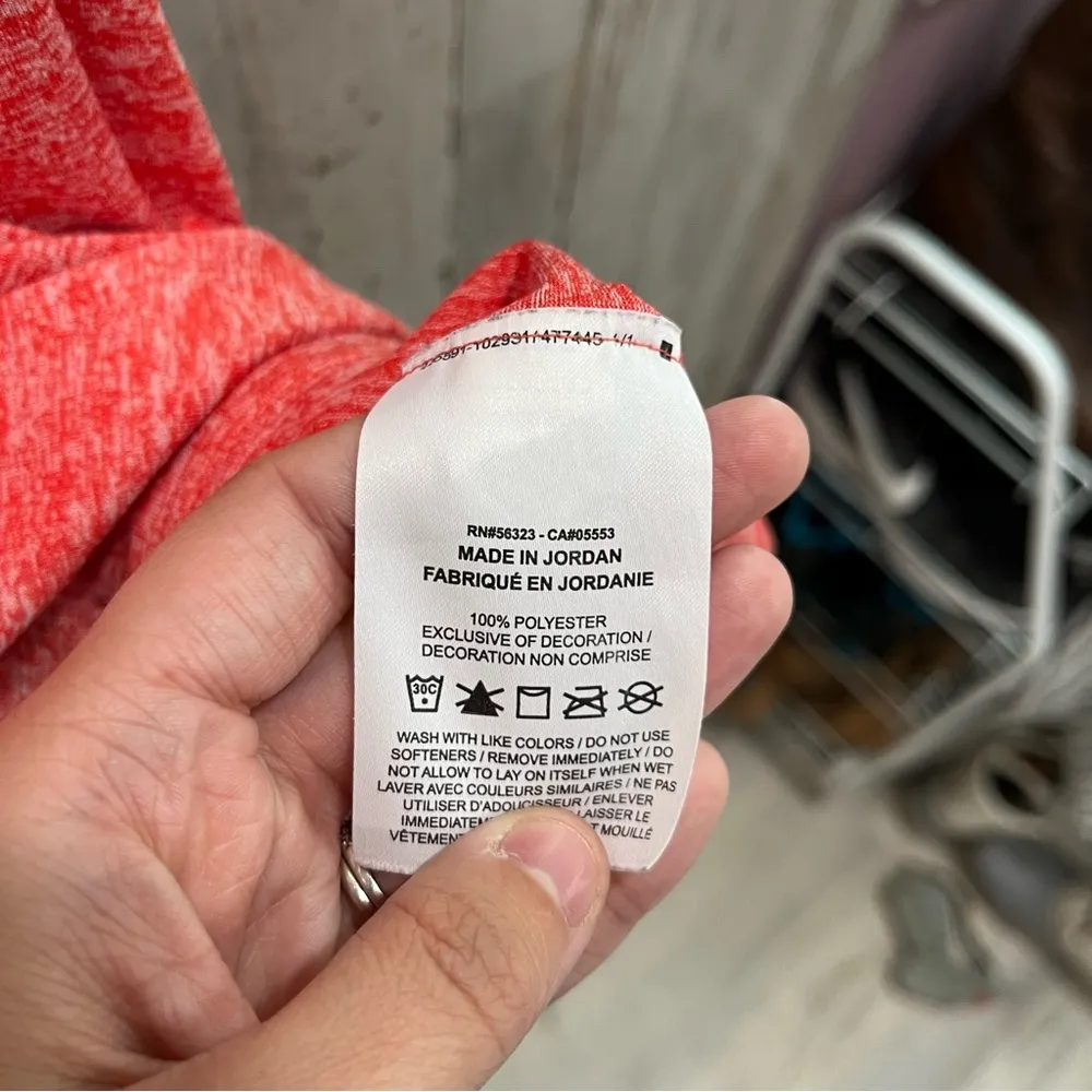 Nike Dry Red Heathered Tomboy Tank Top Workout Womens Size Small 902084 - Image 4