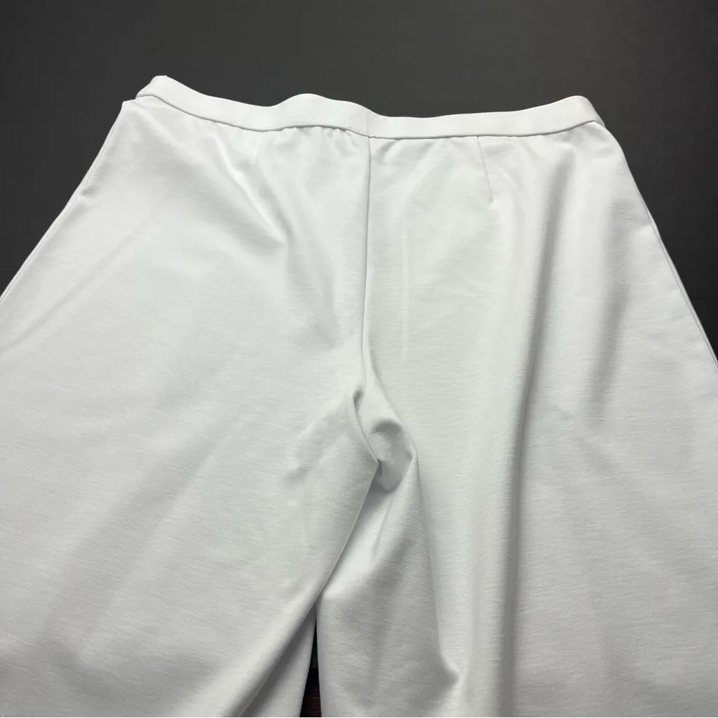 J. Jill Wearever Collection White‎ Wide Leg Cropped Pant Womens Size Large NEW White - Image 11