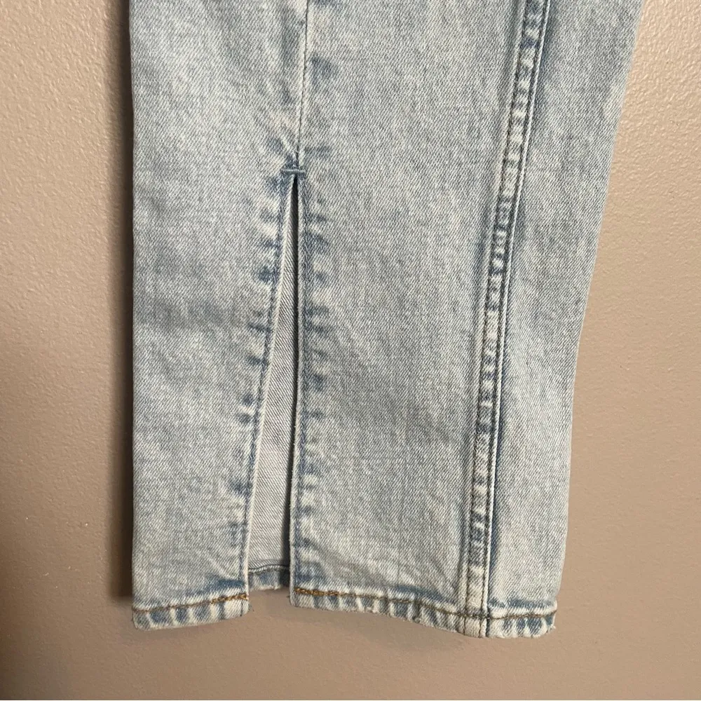 Abercrombie & Fitch The Skinny High Rise Front Slit Jeans Light wash - Image 7