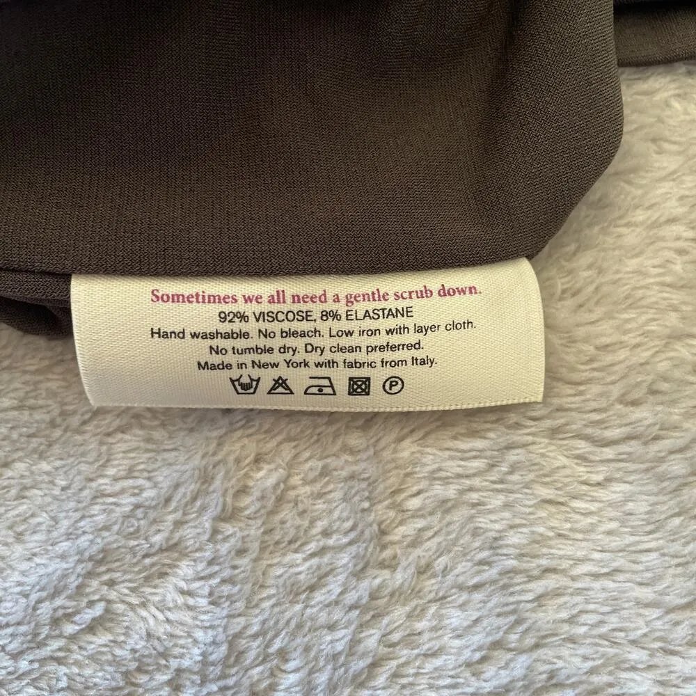 MM LaFleur Annabel Dress Womens Small Grey Ruched Lined Classic Career Stretch - Image 4