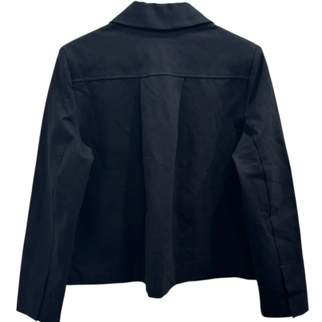 Maeve Anthropologie Black Shrunken Swing Ponte Jacket Size 10 Career Minimalism - Image 2