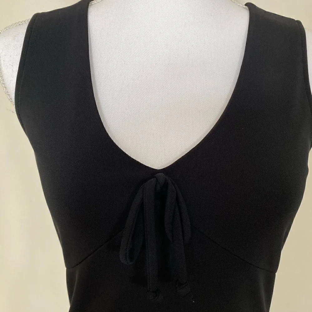 Gap Black Tie Front Tank Dress Size Small - Image 3