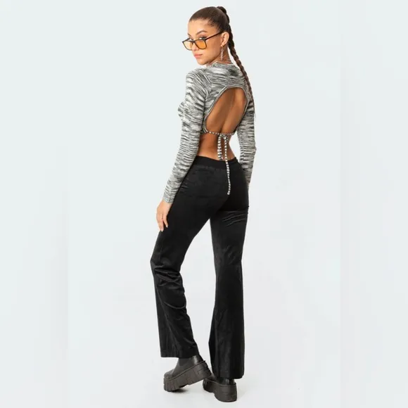 Edikted Medina Open-Back Sweater - Image 2