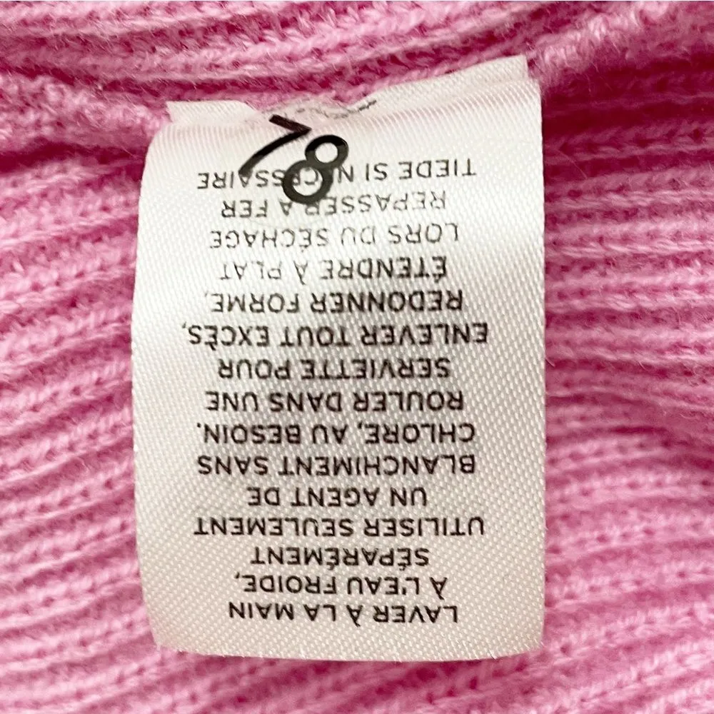 Something Navy Bubblegum Pink Wool Blend V Neck Slouchy Sweater Women’s Size XS - Image 9