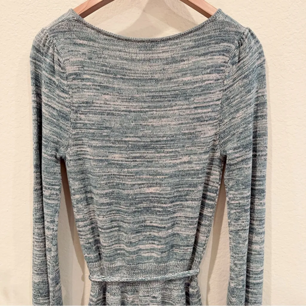 Kivari Naomi V Neck Knit Midi Dress in Teal Marble US6 NWT Blue Size 6 - Image 7