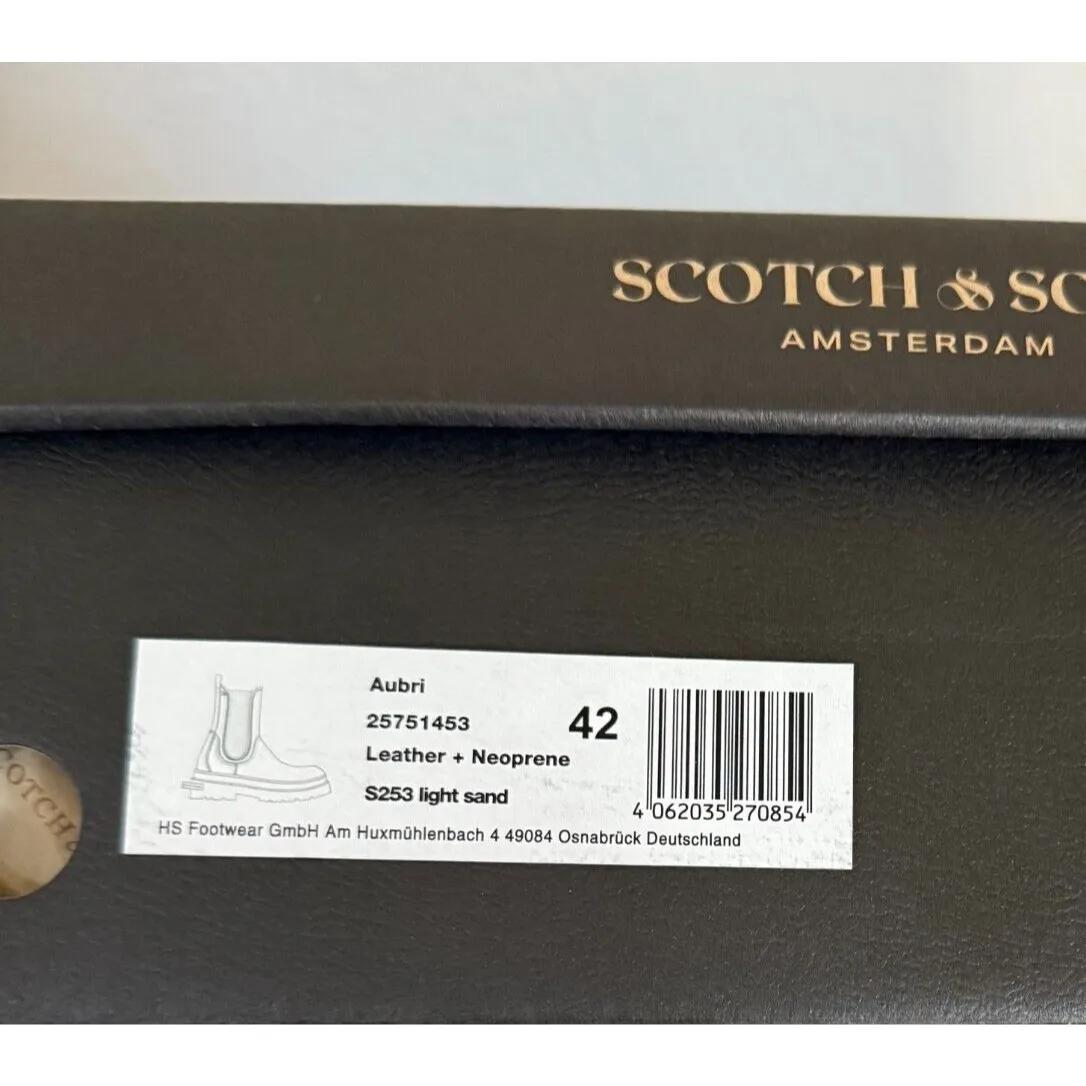 NWB Scotch & Soda Aubri Light Sand Chelsea Boots Leather &‎ Neoprene 42 EU/11 US - Image 10