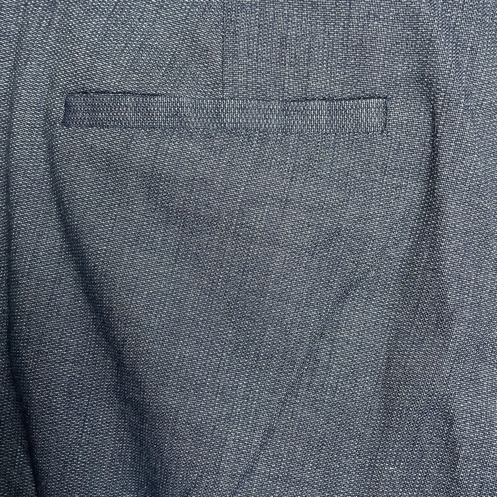 NY & Co 7th Avenue‎ Petite Suit Pants 10P Navy Blue Zip Pocket Dress Slacks - Image 6