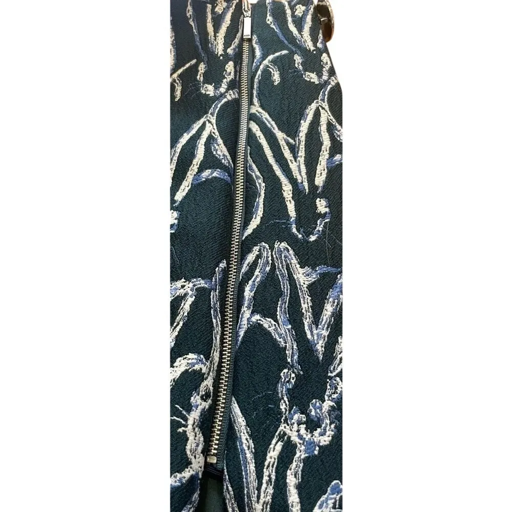 Jason Wu Forest Green Faux‎ Wrap Wool Blend Skirt Size 6 - Image 4