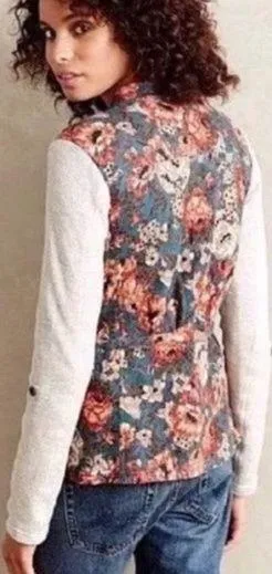 ANTHROPOLOGIE Saturday Sunday Delwyn Floral Jacket XS - Image 2