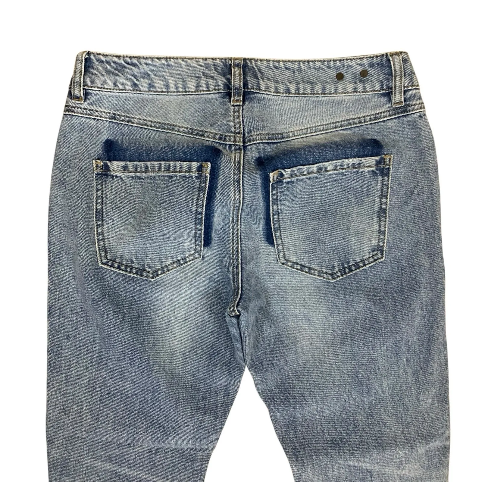 CAbi Jeans Light Wash Distressed Straight Leg Casual Cool Girl Denim 2 - Image 4