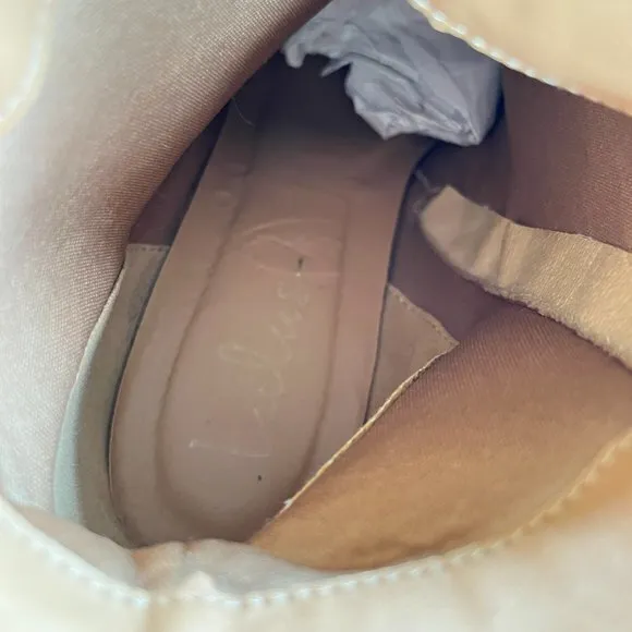 Lulus  CHUNKY HEELED ANKLE BOOTS BOOTIES COGNAC SUEDE SIDE ZIP‎ WOMENS - Image 6