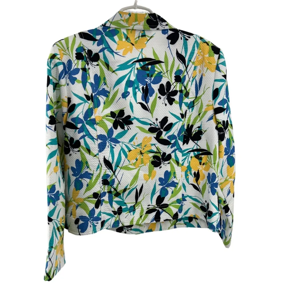 Requirements plus size floral jacket shirt lightweight office casual workwear - Image 2