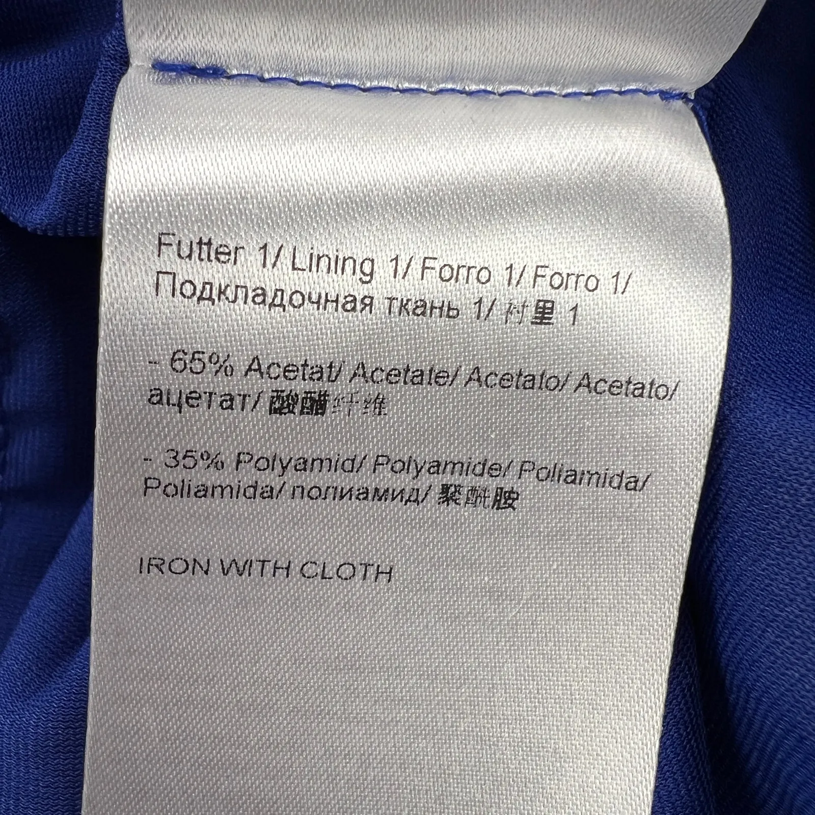 Escada Royal Blue/White Geometric Swirl Sheath Dress Spring 2014 Size 32 (XS) Blue - Image 8