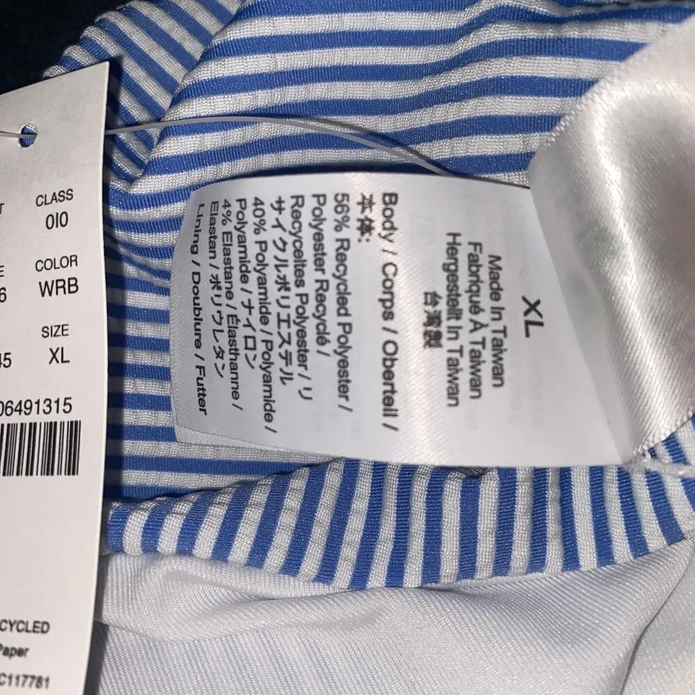 New J. Crew Seersucker Striped Hipster Bikini Swim Bathing Suit Bottom Size XL - Image 8