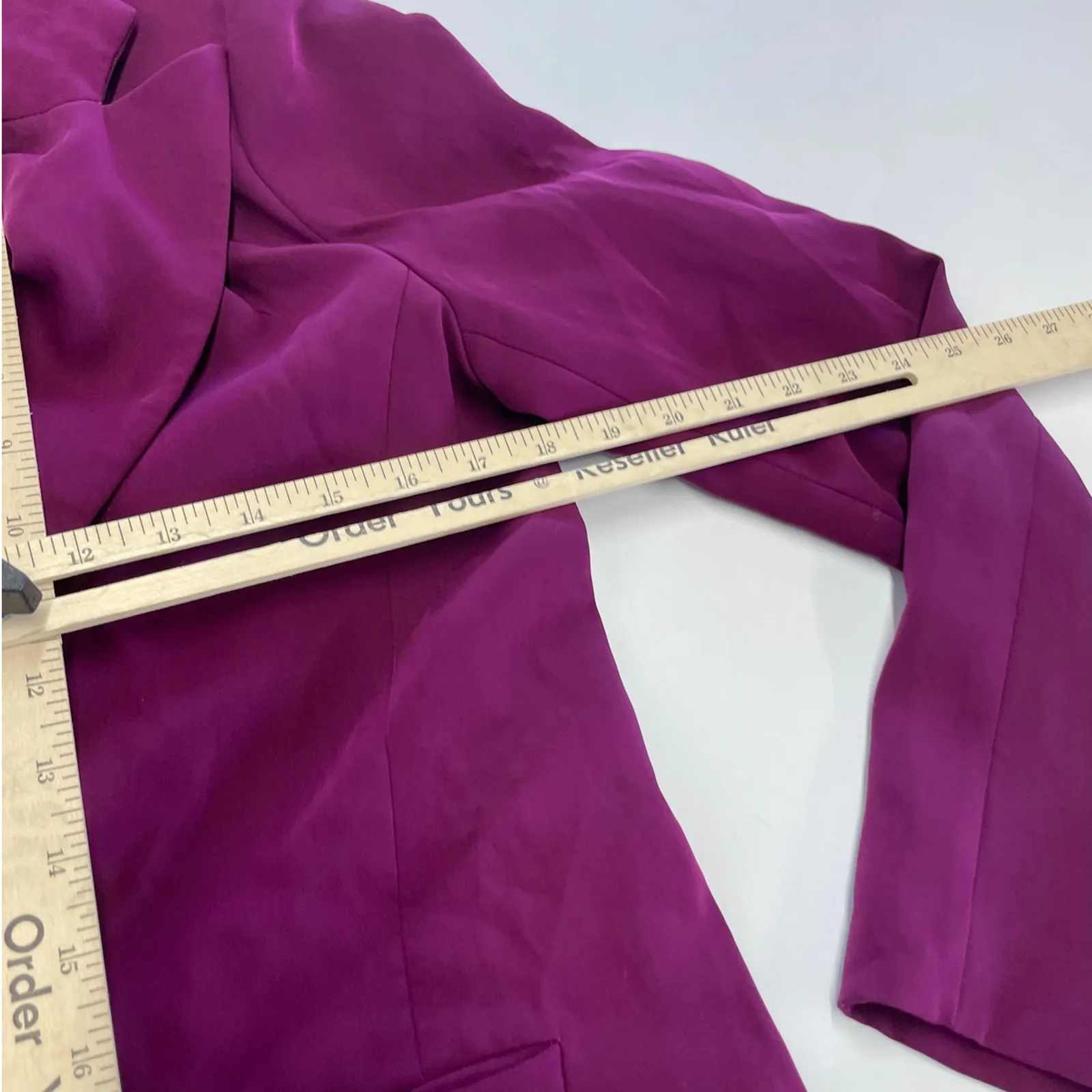 Endless Rose Jacket Womens Small Purple Pink Blazer‎ Single Button Career - Image 7