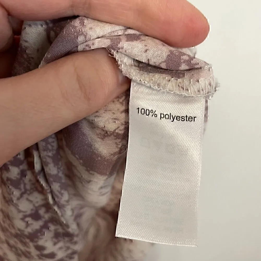 MAURICES Snakeskin Print Bar Back Tank Top Cream Ivory Lavender Purple Snake M - Image 8