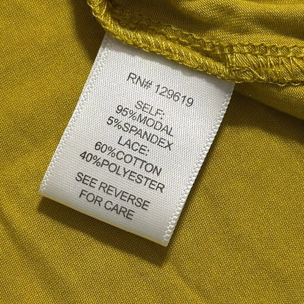 Allie Rose small women's pear green lace pullover blouse lace detail longsleeve - Image 8