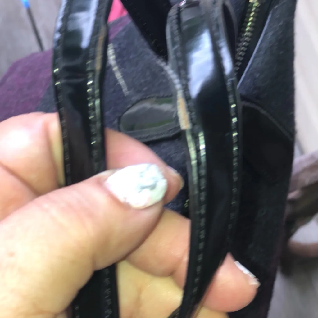 🎉Coach wool stripped bow tote purse 🎉🎉 - Image 7