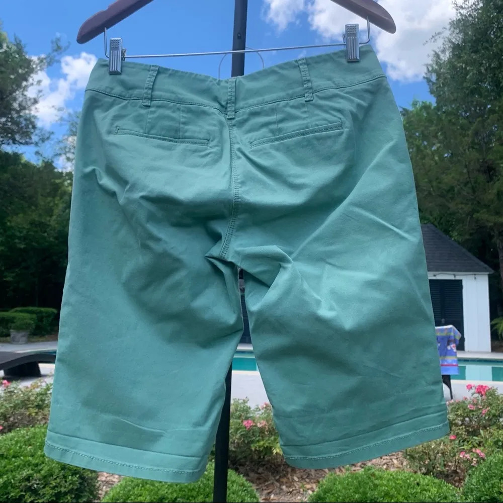 LOFT Seafoam Green Long Stretch Shorts 2 - Image 7