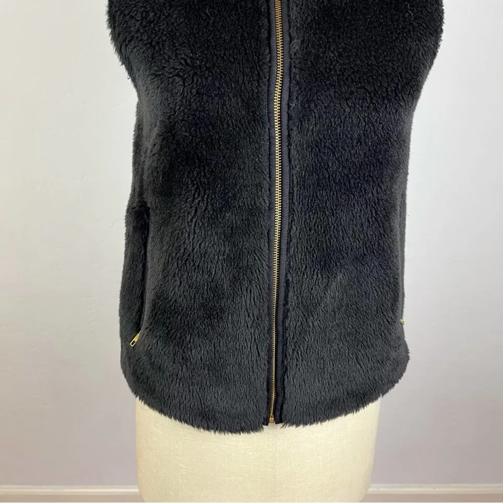 J. Crew Fleece Zip Through Vest Jacket in Black - Image 5
