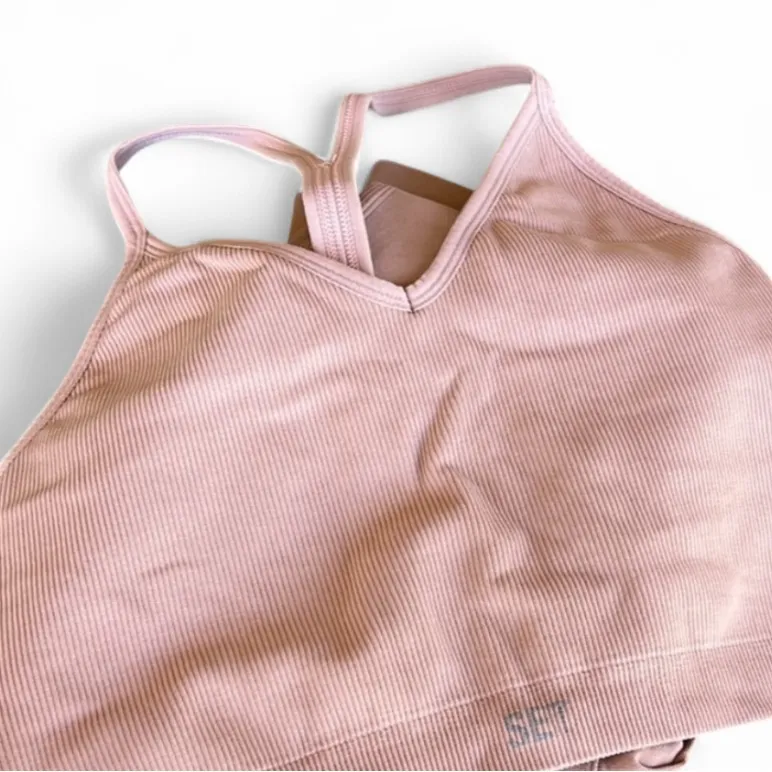 ✨SET Active Sculptflex Ribbed V Bra in Amethyst Size Medium - Image 3