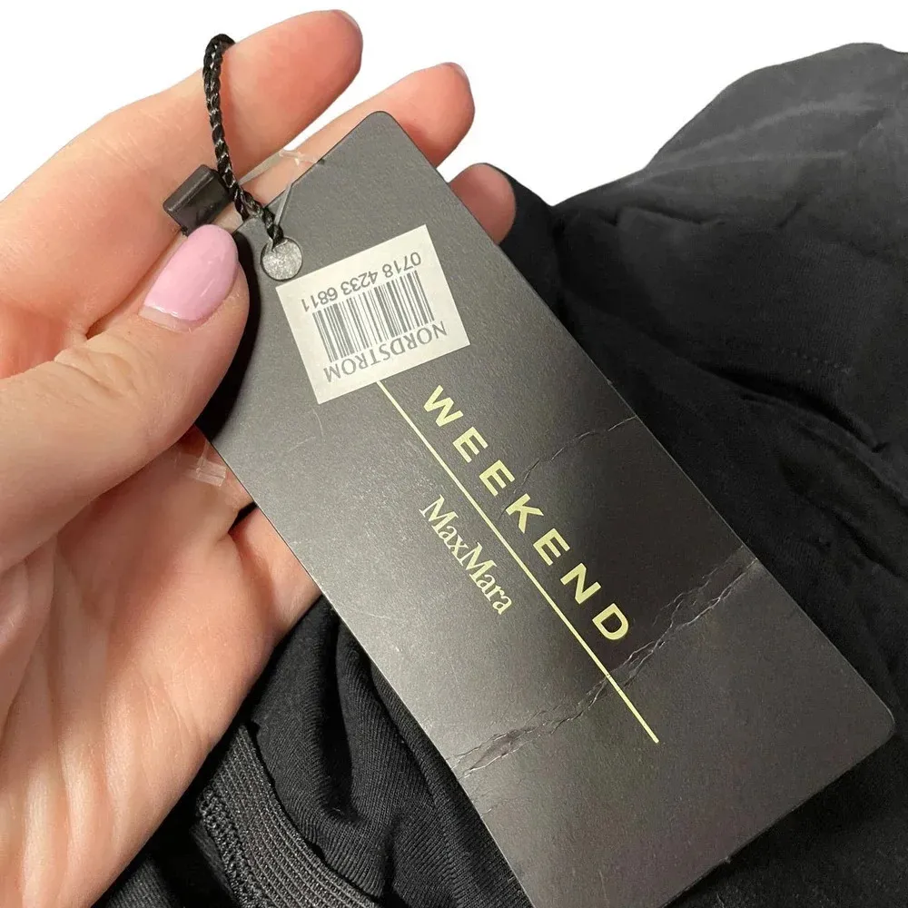 Max Mara  Weekend Black Draped Sleeveless Jersey Dress Size Large‎ - Image 7