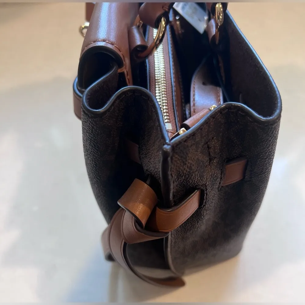 NWT MICHAEL KORS HAMILTON LEGACY‎ SM LOGO BELTED SATCHEL BROWN/ACORN Brown - Image 7