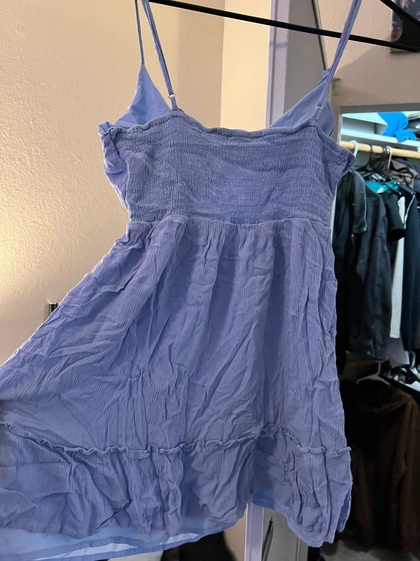 Mini Blue Dress With Cutout Size L - Image 3