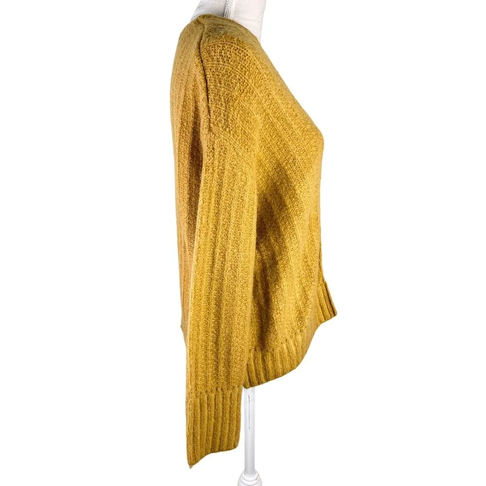 Altar'd State Sweater S/M Mustard V-Neck Cropped Super Soft - Image 8