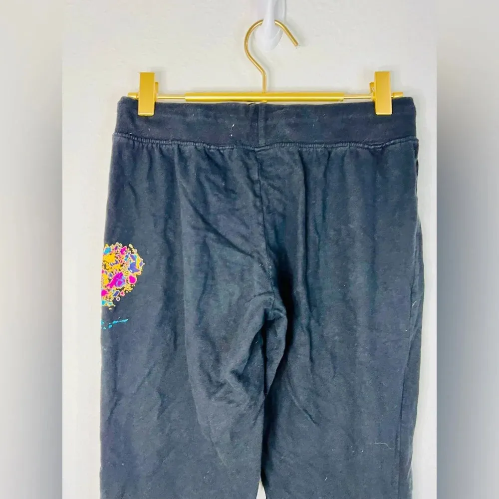 Rue21 Women’s Black Flare Lounge Pants LOVE Colorful Graphic Size Small - Image 8