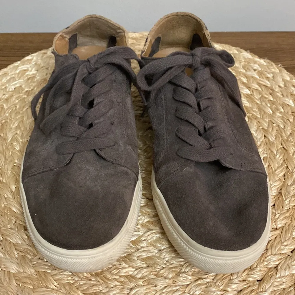 Lucky Brand brown leather womens Loucia fashion sneakers size 7.5 - Image 3