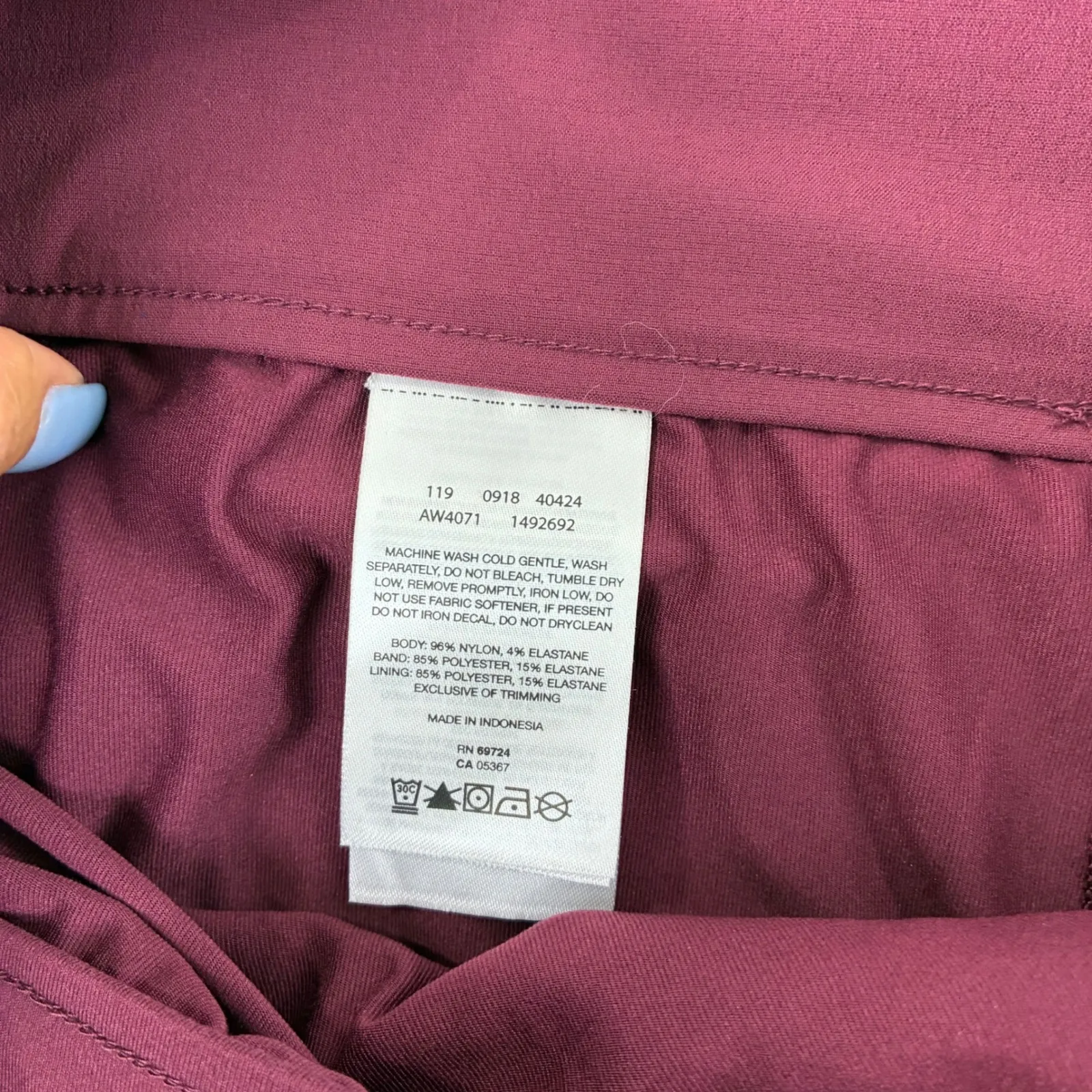 NWT Columbia Skort‎ 1X Womens Burgundy Omni-Shield Athletic Outdoor Gorpcore - Image 3