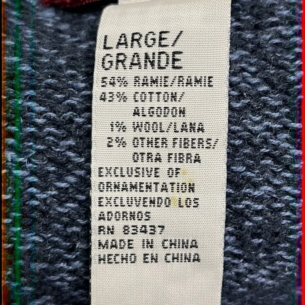 TIARA International 2003 Vintage Heather Blue Christmas Sweater Cardigan - Image 16