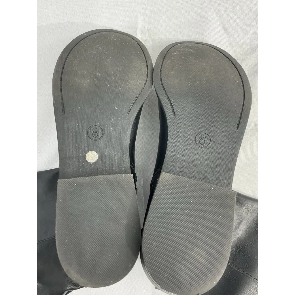 Womans WC AZ Cuala Knee High Riding Boots 8 M Black Full Zip Buckle Accent NWOT - Image 8