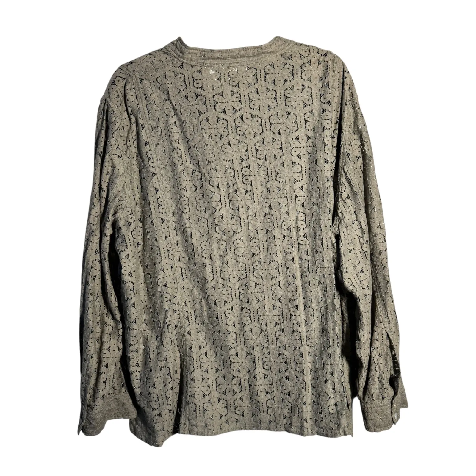 Alfred Dunner Woman Sage Green Lace Blouse w/ Tank Top 24W Plus Size - Image 9